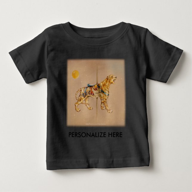 Ropa de bebé, camisetas - Carousel Tiger (Anverso)