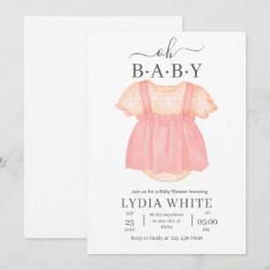 Ropa de Bebé Invitación para Baby Shower, Baby Sho