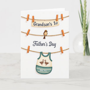 Ropa de bebé tarjeta del día del padre