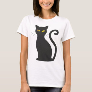 Ropa de camiseta de gato negro