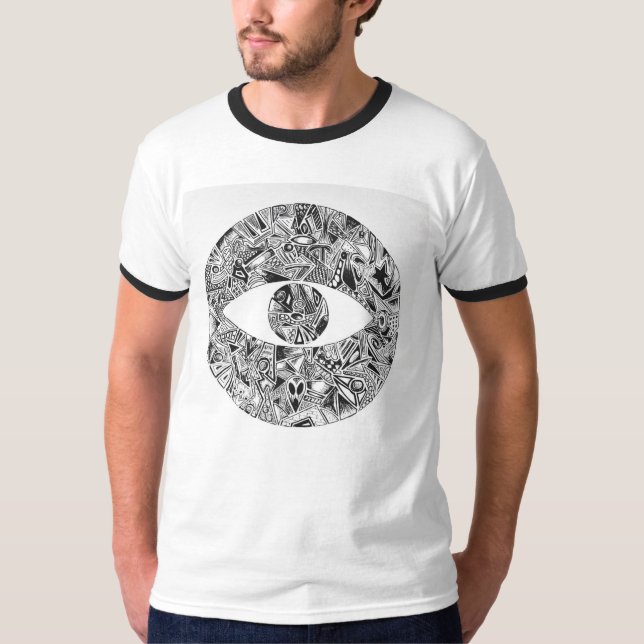 Ropa de cera Alien Eye polo de hip hop de la vieja (Anverso)