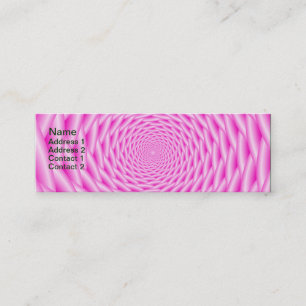 Ropa de espiral rosada de tarjeta de visita