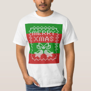 Ropa de jingle de patrón de suéter feo Hilo de nav
