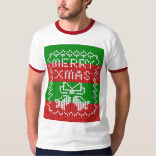 Ropa de jingle de patrón de suéter feo Hilo de nav
