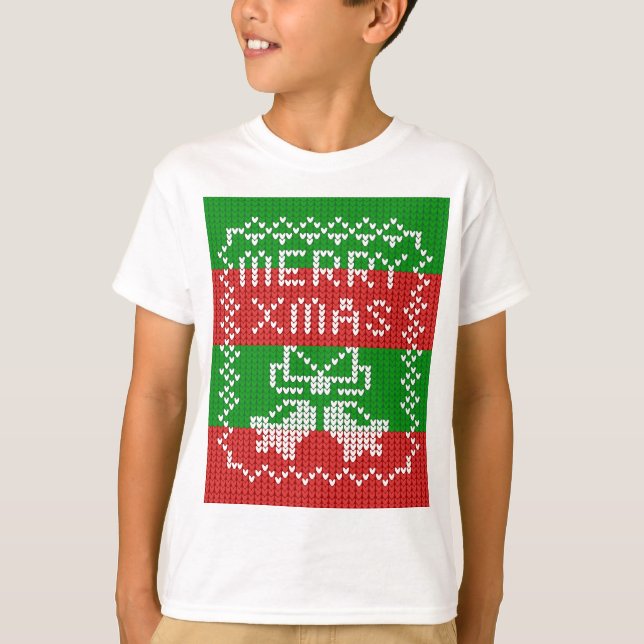 Ropa de jingle de patrón de suéter feo Hilo de nav (Anverso)