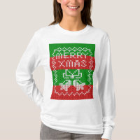 Ropa de jingle de patrón de suéter feo Hilo de nav