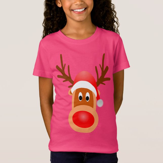 Ropa de la camiseta del niño de Rudolph Santa (Anverso)