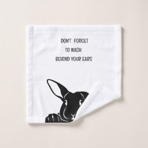 ROPA DE LAVABO DE RABBITA DE SILHOUETTE NEGRO