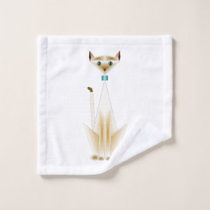 Ropa de lavado de gatos siamesa