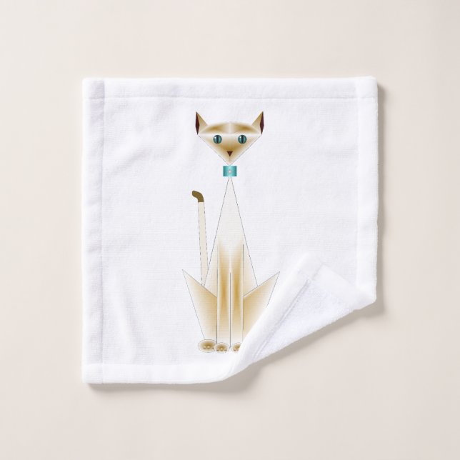 Ropa de lavado de gatos siamesa (Toallita)