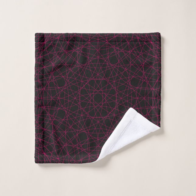 Ropa de lavado de patrón de neón web - Personaliza (Toallita)