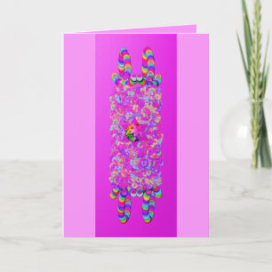 Ropa de murciélago floral mitzvah מָ ן דָ tarjeta