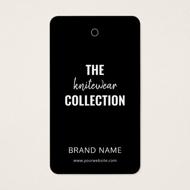 Ropa de negocios Etiqueta de colza moderna (Frente)