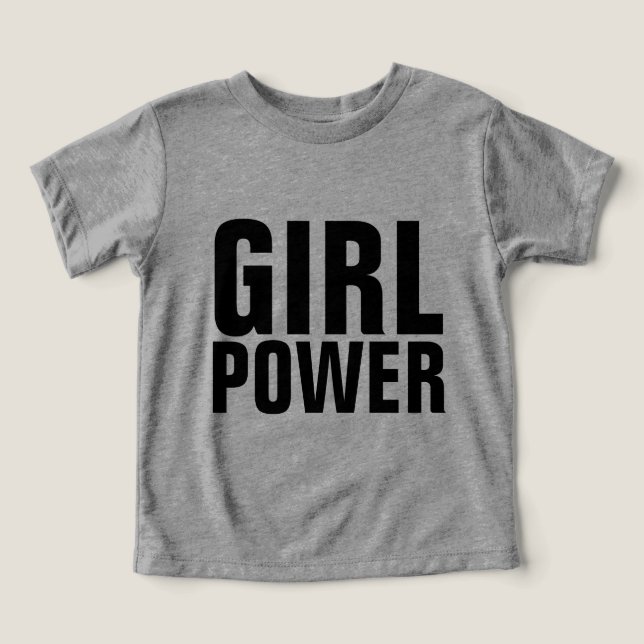 Ropa de niña poder niña jumper de bebé (Diseño delantero )