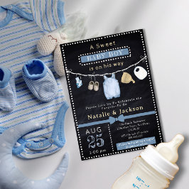 Ropa de Niño de Pizarra Invitación para Baby Showe