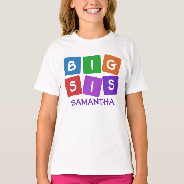 Ropa de NOMBRE PERSONALIZADO Big Sis (Anverso)
