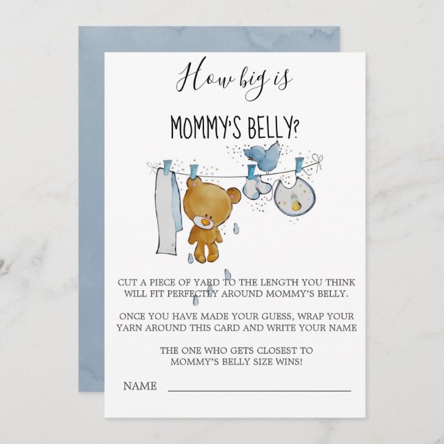 Ropa de oso de peluche cuán grande es la Belly de  (Anverso / Reverso)