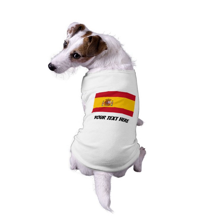 Ropa de perro grande mascota con bandera española |