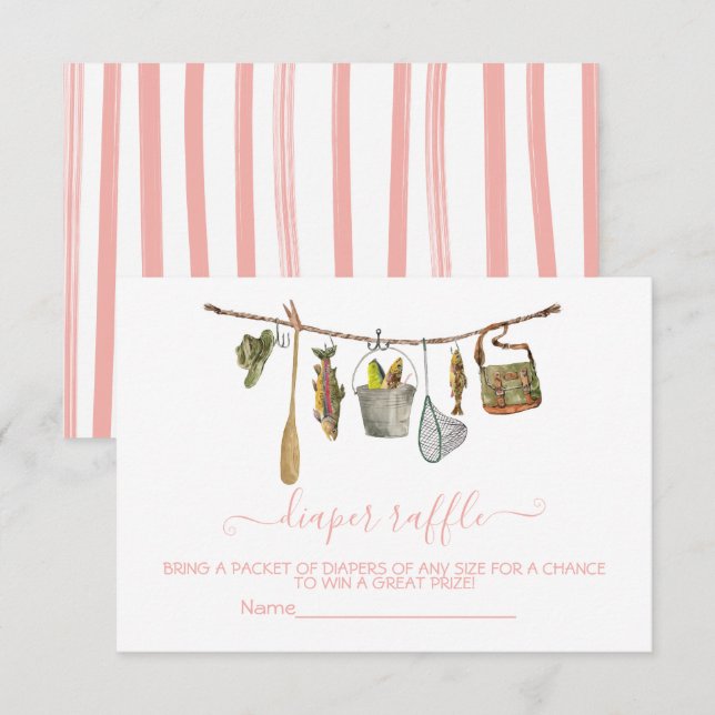 Ropa de pesca Soga para pañales Rifa Tarjeta de ni (Anverso / Reverso)