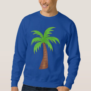 Ropa de sudadera de árbol de palmas verde de la is