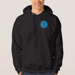 Ropa de sudaderas redondeada azul Orb bolsillo y e