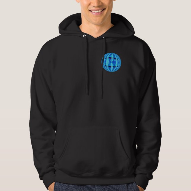 Ropa de sudaderas redondeada azul Orb bolsillo y e (Anverso)