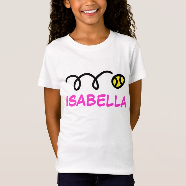 Ropa de tenis infantil | Camiseta de nombre person (Anverso)