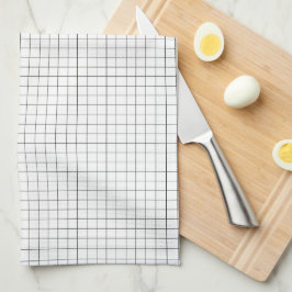 Ropa de toalla de té de cocina blanca y negra