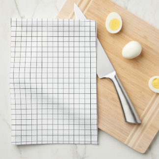 Ropa de toalla de té de cocina blanca y negra