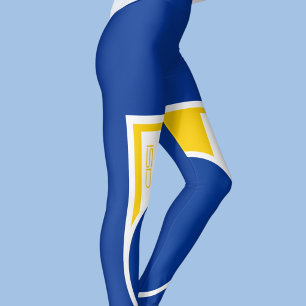 Ropa deportiva azul amarilla blanca ISD Leggings d