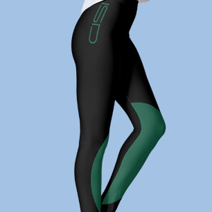 Ropa deportiva negra verde ISD Fitness Leggings Re