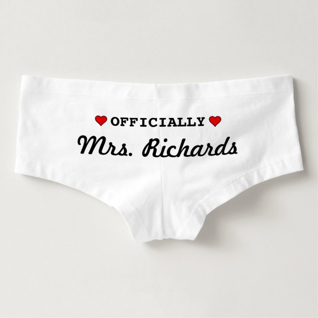 Ropa interior de boda personalizada para la novia (Reverso)