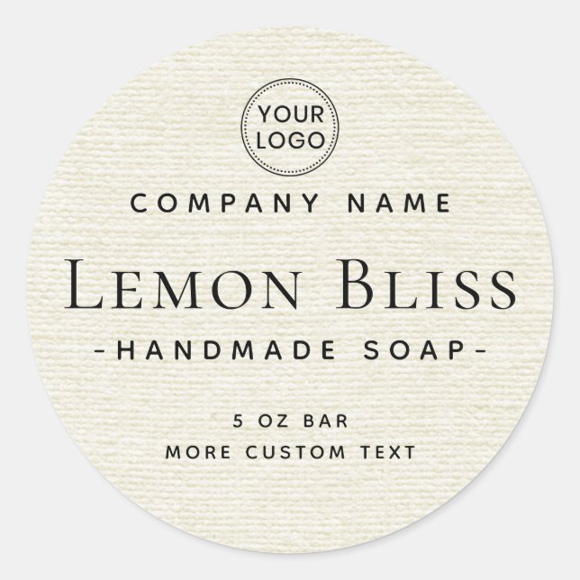 Ropa redondeada de lino blanco roto etiqueta del p (Anverso)