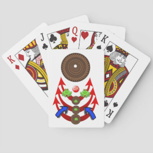 Ropa verde de la cubierta de la carta de juego