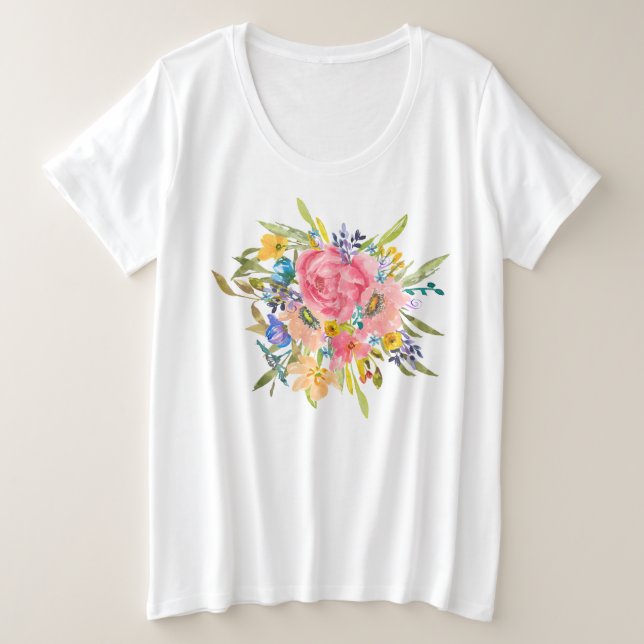 Rosa acuarela Floral Bouquet (Anverso del diseño)
