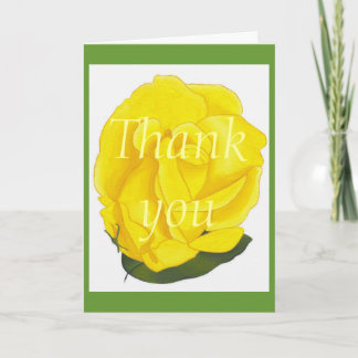 Rosa amarilla brillante, tarjetas de agradecimient