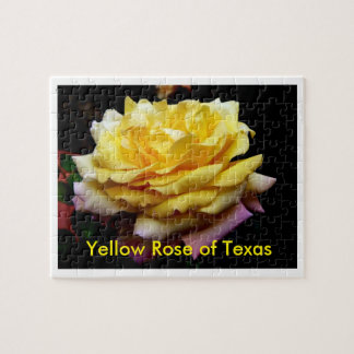 Rosa amarillo del rompecabezas de Tejas