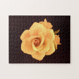 Rosa amarillo rompecabezas del desafío de 11 x 14