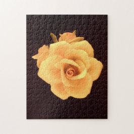 Rosa amarillo rompecabezas del desafío de 11 x 14