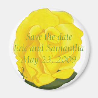 rosa amarillo, salva los imanes de la boda de la f