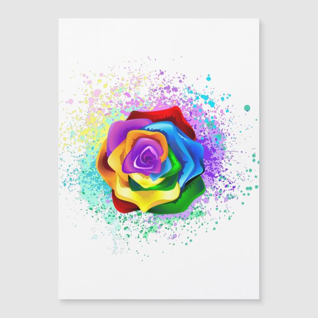 Rosa Arcoíris Colorida (Anverso)