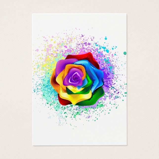 Rosa arcoiris colorido (Frente)