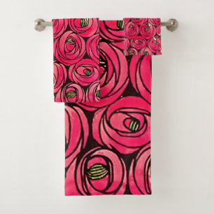 Rosa Art Nouveau Rennie Macintosh Graphic