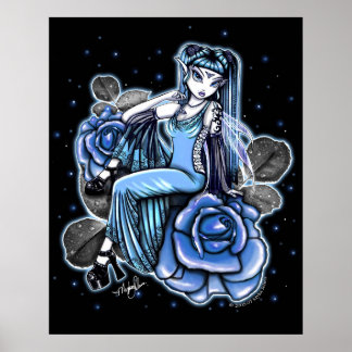 Rosa azul afinidad Posters de hadas