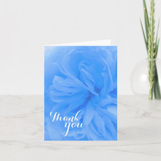 Rosa azul brillante tarjeta de amistad (Anverso)