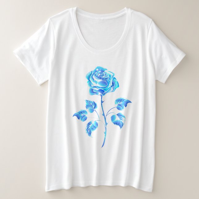 Rosa azul en llamas (Anverso del diseño)