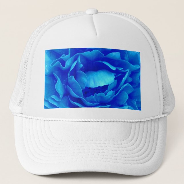 Rosa azul Gorra - Personalizable (Anverso)