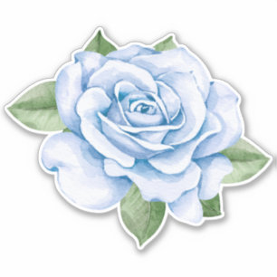 Rosa azul Pegatina
