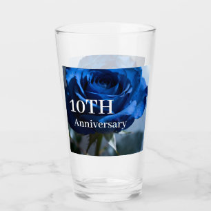 Rosa azul personalizado Boda Aniversario Regalo fl
