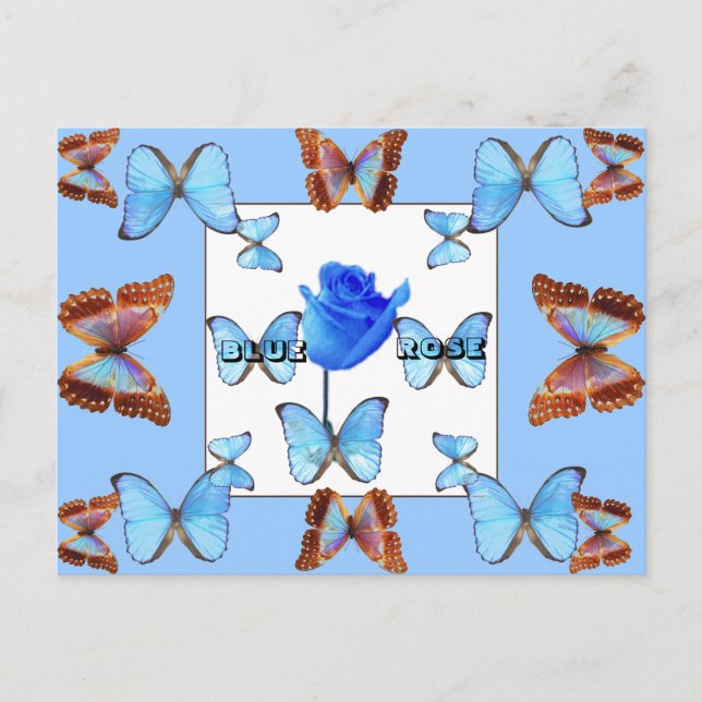 ¡ROSA AZUL! Postal (Anverso)